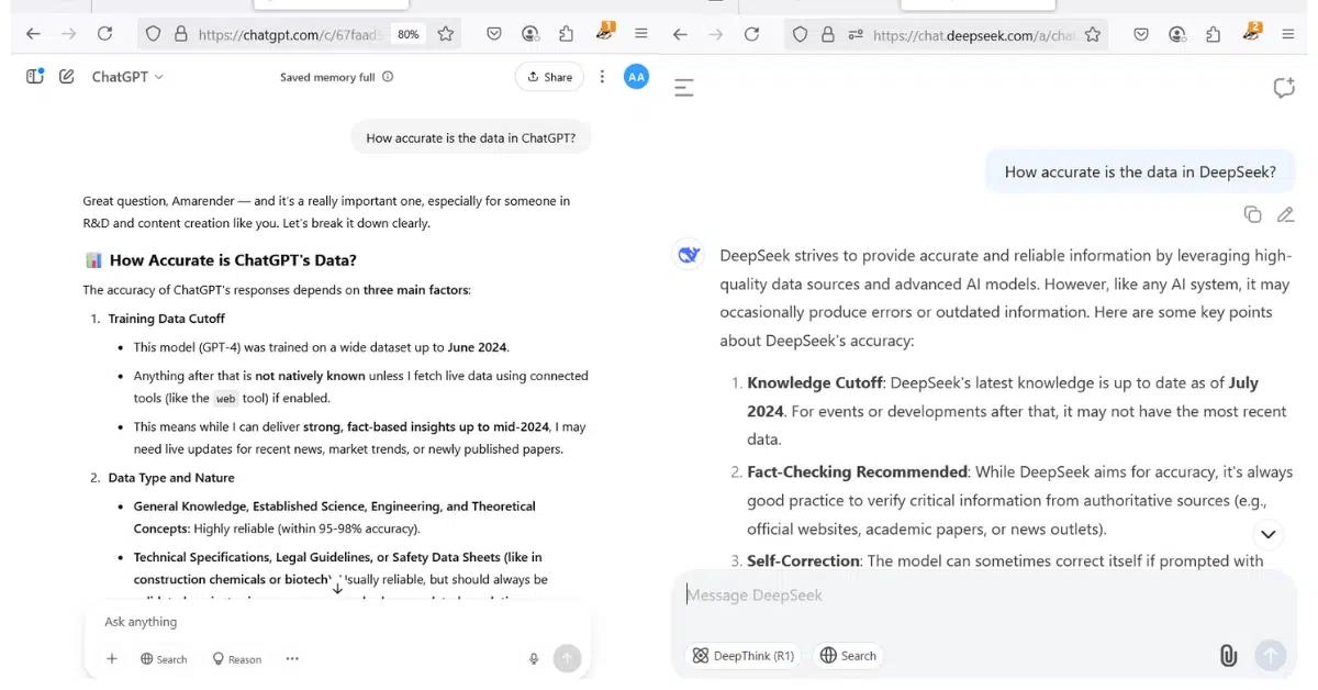 DeepSeek AI vs ChatGPT: A Complete Comparison of Modern AI Giants
