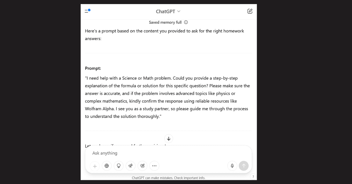 Can I use ChatGPT to do my homework?