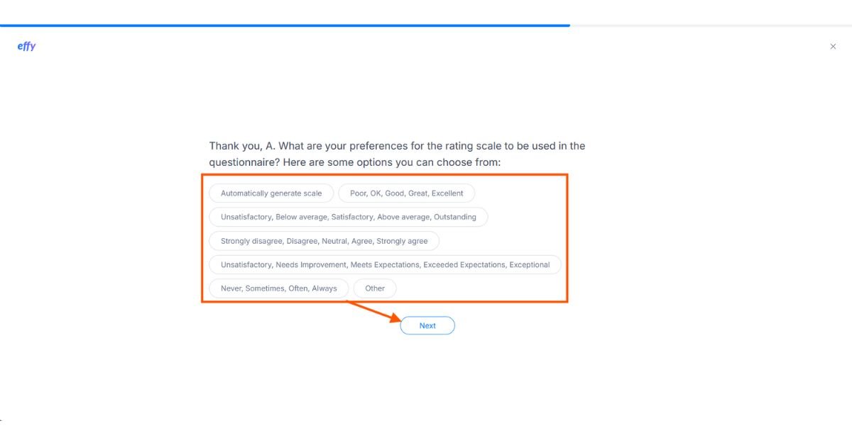 Effy AI final setup page with multiple options for customization-AI Driven Termination Decisions