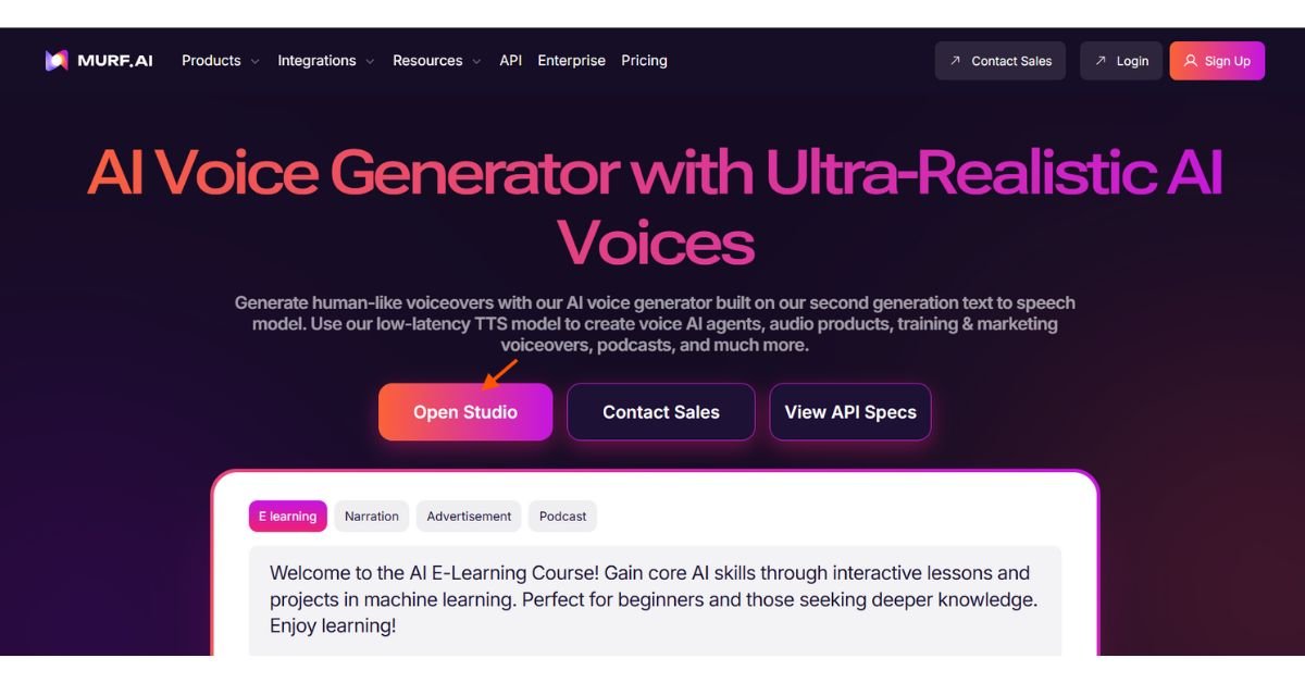 AI voiceover generation with Murf.ai