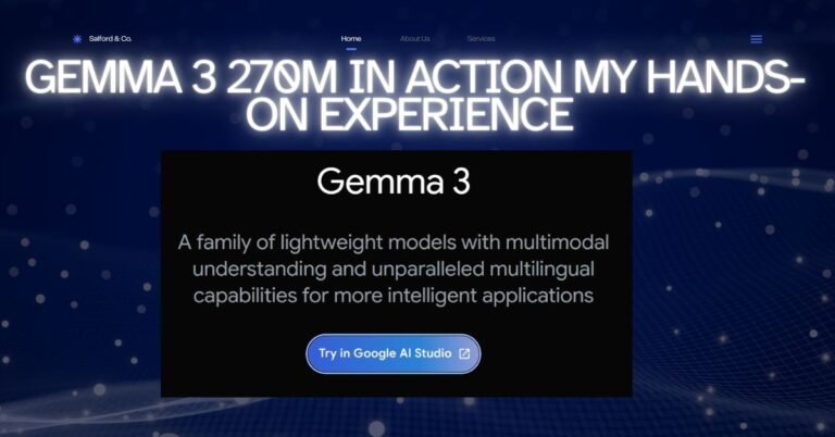 Gemma 3 270M lightweight local LLM running on laptop and smartphone