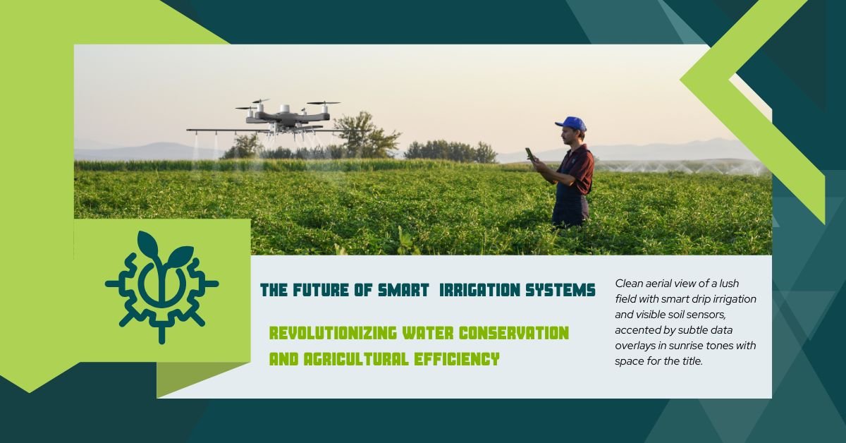Featured image illustrating the future of smart irrigation systems with AI, IoT, and solar-powered solutions transforming water conservation.