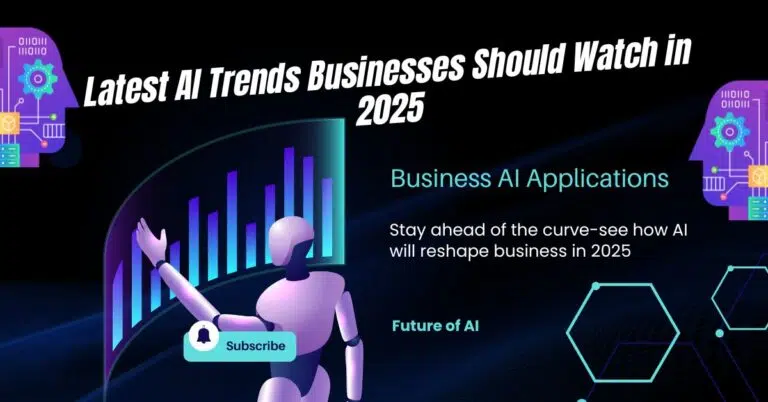 Latest AI trends for businesses in 2025 including generative AI, automation, and multimodal AI