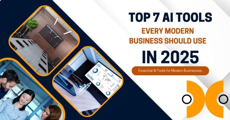 Conceptual image showing modern business using AI tools across departments.