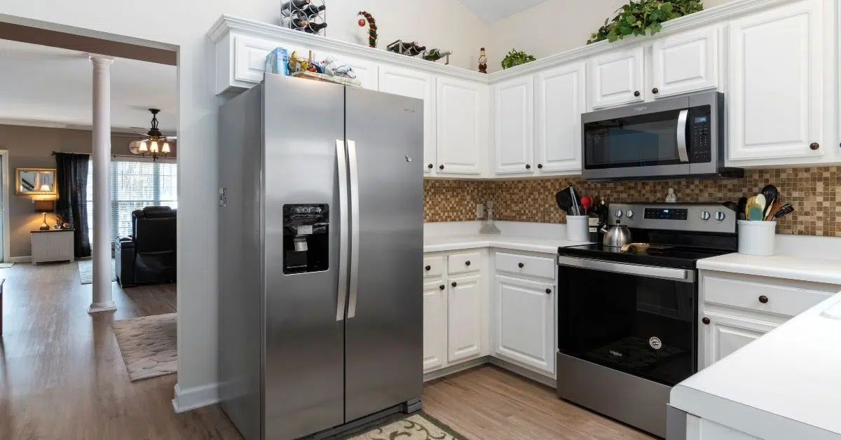 Smart refrigerator with touch screen and Wi-Fi connectivity