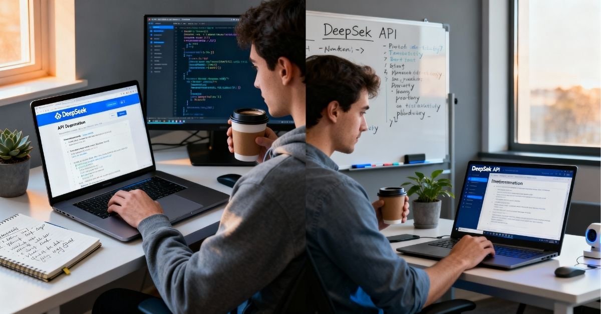 AI developer using DeepSeek v3.2 API for coding and data integration.